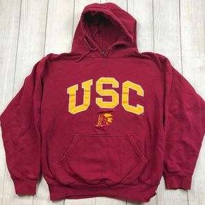 Vintage Mens USC TROJANS Hoodie Sweatshirt